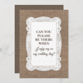 Rustic Funny Bridesmaid / Maid of Honor proposal Kaart (Voorkant / Achterkant)