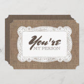 Rustic Funny Bridesmaid / Maid of Honor proposal Kaart (Voorkant / Achterkant)