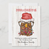 Rustic Funny Chicken Country Kerstmis Feestdagenkaart (Voorkant)