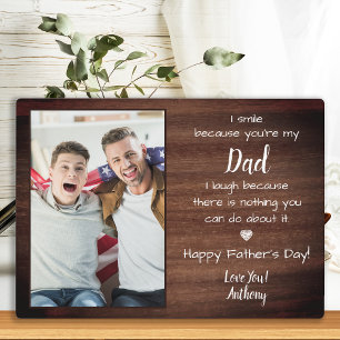 Rustic Funny Dad Poem Custom Photo Vaderdag Fotoplaat