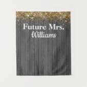 Rustic Future Mrs Vrijgezellenfeest Backdrop Prop Wandkleed (Voorkant)