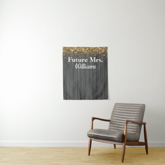 Rustic Future Mrs Vrijgezellenfeest Backdrop Prop Wandkleed (In situ)