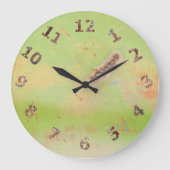 Rustic Garage Workshop Green Metal Patina Weld Grote Klok (Voorkant)