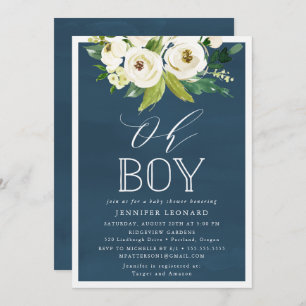 Rustic Garden Blooms   Uitnodiging tot Baby shower