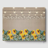 Rustic Garden Sunflower en String Lights Wedding Gastenboek (Achterkant)