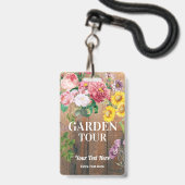 Rustic Garden Tour Badge Billet Pass (Avant avec lanière)
