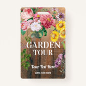 Rustic Garden Tour Badge Billet Pass (Devant)