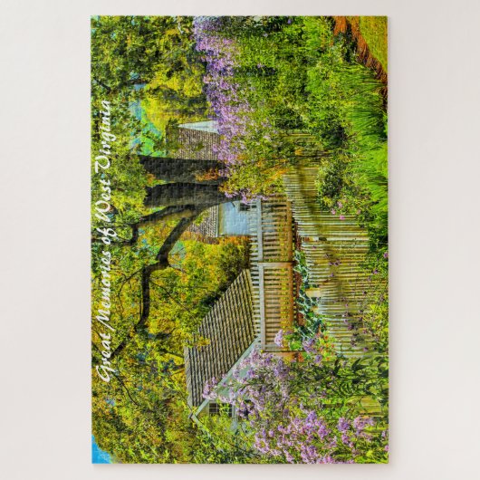 Rustic Garden West Virginia. Kerstfeestjes Ji Legpuzzel (Verticaal)