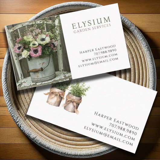 Rustic Gardener Wildflowers Visitekaartje