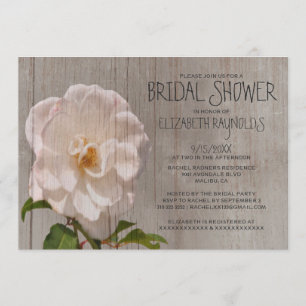 Rustic Gardenia Bridal Shower Invitations Kaart
