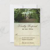 Rustic Gate Natuur Trail Country Weddenschap RSVP (Voorkant)