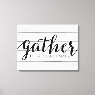 Rustic Gather - Verzendhout met aangepaste reeks Canvas Afdruk