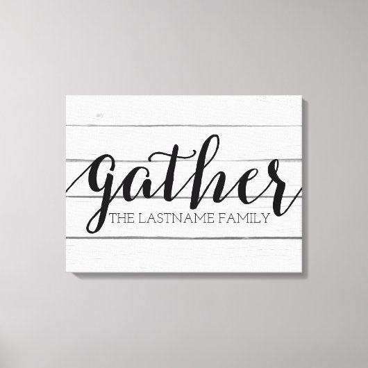 Rustic Gather - Verzendhout met aangepaste reeks Canvas Afdruk (Voorkant)