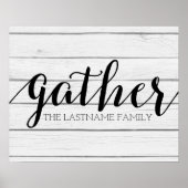 Rustic Gather - Verzendhout met aangepaste reeks Poster (Voorkant)