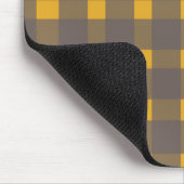 Rustic Geel Grijs Gingham  Muismat (Hoek)
