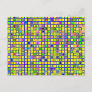 Rustic Gele Mozaïek 'Klei' Tegels Patroon Briefkaart