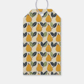 Rustic Gele Peer Bewegingen Cadeaulabel (Achterkant)