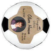 Rustic Gelukwensen Afstudeerfoto  Voetbal (Gedraaid)