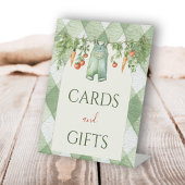 Rustic Gender Neutral Little Sprout Baby Shower Reclamebord Met Voetstuk