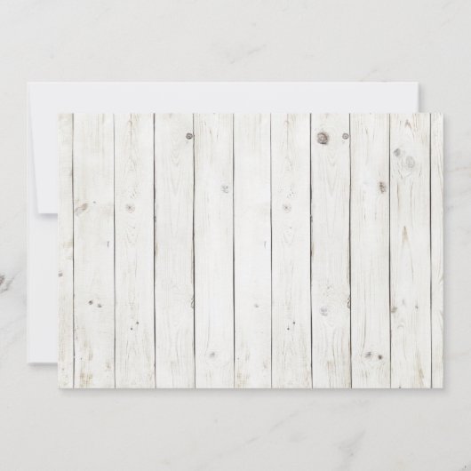 Rustic Gepersonaliseerd Sip en zie Uitnodiging (Achterkant)