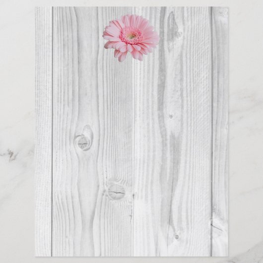 Rustic Gerber Daisy - Speciaal papierblad (Achterkant)