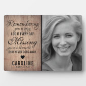 Rustic Gezinsherdenking | Foto-herinnering Fotoplaat (voorkant)