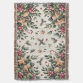 Rustic Gingerbread Holiday Deken (Voorkant Verticaal)