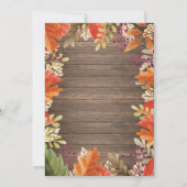 Rustic Girl Citrouille Automne Invitation Annivers (Dos)