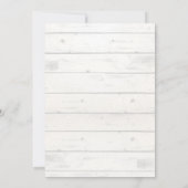 Rustic Girl Giraffe Baby shower Invitation Roze Kaart (Achterkant)