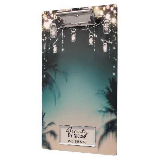 Rustic Glam Mason Jar Lights Glam Persoonlijk Klembord (Links)