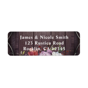 Rustic Glamor Barn Wood Flourish & Floral Wedding Etiket