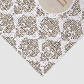 Rustic Glamor Burlap Royal Damask Chic Modern Tissuepapier (Detail)