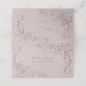  Rustic Glamor Elegant Roos Wedding Table (Buitenkant ongevouwen)