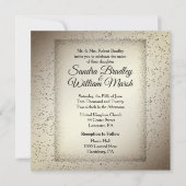 Rustic Glitter Wedding Invitation Kaart (Voorkant)