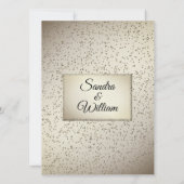 Rustic Glitter Wedding Invitation Kaart (Achterkant)