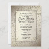 Rustic Glitter Wedding Invitation Kaart (Voorkant)