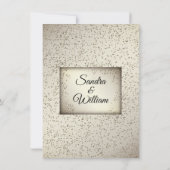 Rustic Glitter Wedding Invitation Kaart (Achterkant)