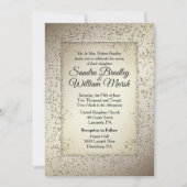 Rustic Glitter Wedding Invitation Kaart (Voorkant)