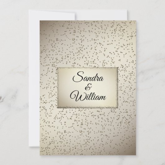 Rustic Glitter Wedding Invitation Kaart (Achterkant)