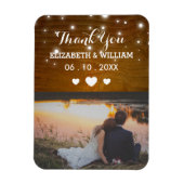 Rustic Glitz Mariage Magnet Favoriser le Merci pho (Vertical)