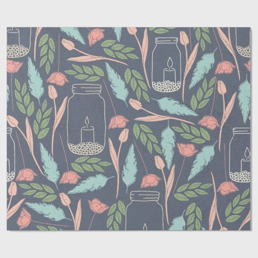 Rustic Glow Spring Wrapping Paper Cadeaupapier (Vlak)