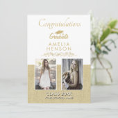 Rustic Gold 2022 Afstuderen 2 Foto-Afstuderen Kaart (Staand voorkant)
