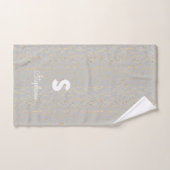 Rustic Gold Artsy Patterns Monogram Initiaal Lette Handdoek (Handdoek)