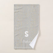 Rustic Gold Artsy Patterns Monogram Initiaal Lette Handdoek (Handdoek)