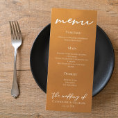 Rustic Gold Earth Tone Fall Weddenrenmenu Menu