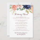 Rustic Gold Feuille Mariage Kissing Menu Carte de (Devant)