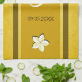 Rustic Gold Floral MoJo Mariage Cuisine Serviette  (Plié)