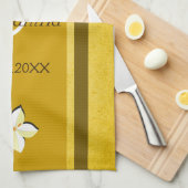 Rustic Gold Floral MoJo Mariage Cuisine Serviette  (Quart Plié)