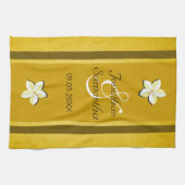 Rustic Gold Floral MoJo Mariage Cuisine Serviette  (Horizontal)