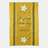 Rustic Gold Floral MoJo Mariage Cuisine Serviette  (Vertical)